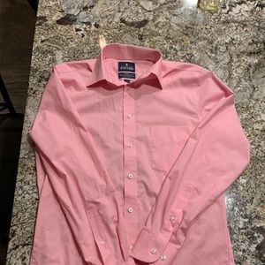 Pink dress shirt-fits like a Boys X large- size 14 1/2 and 32-33